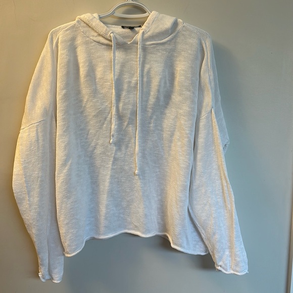 Eileen Fisher (L) linen knit hoodie - Picture 1 of 4